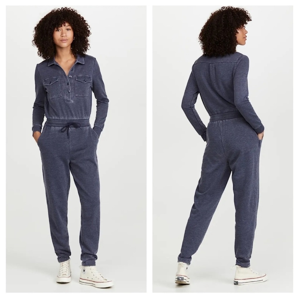 REVOLVE - 525 • French Terry Distressed Utility Jumpsuit